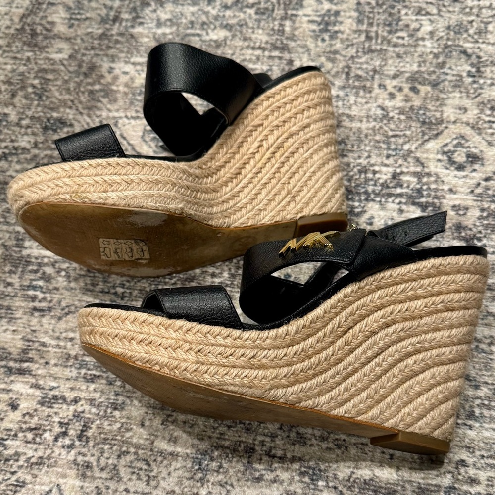 Michael Kors DEANNA wedge sandals espadrille platform - size 8.5 , fits 8 - Picture 4 of 6